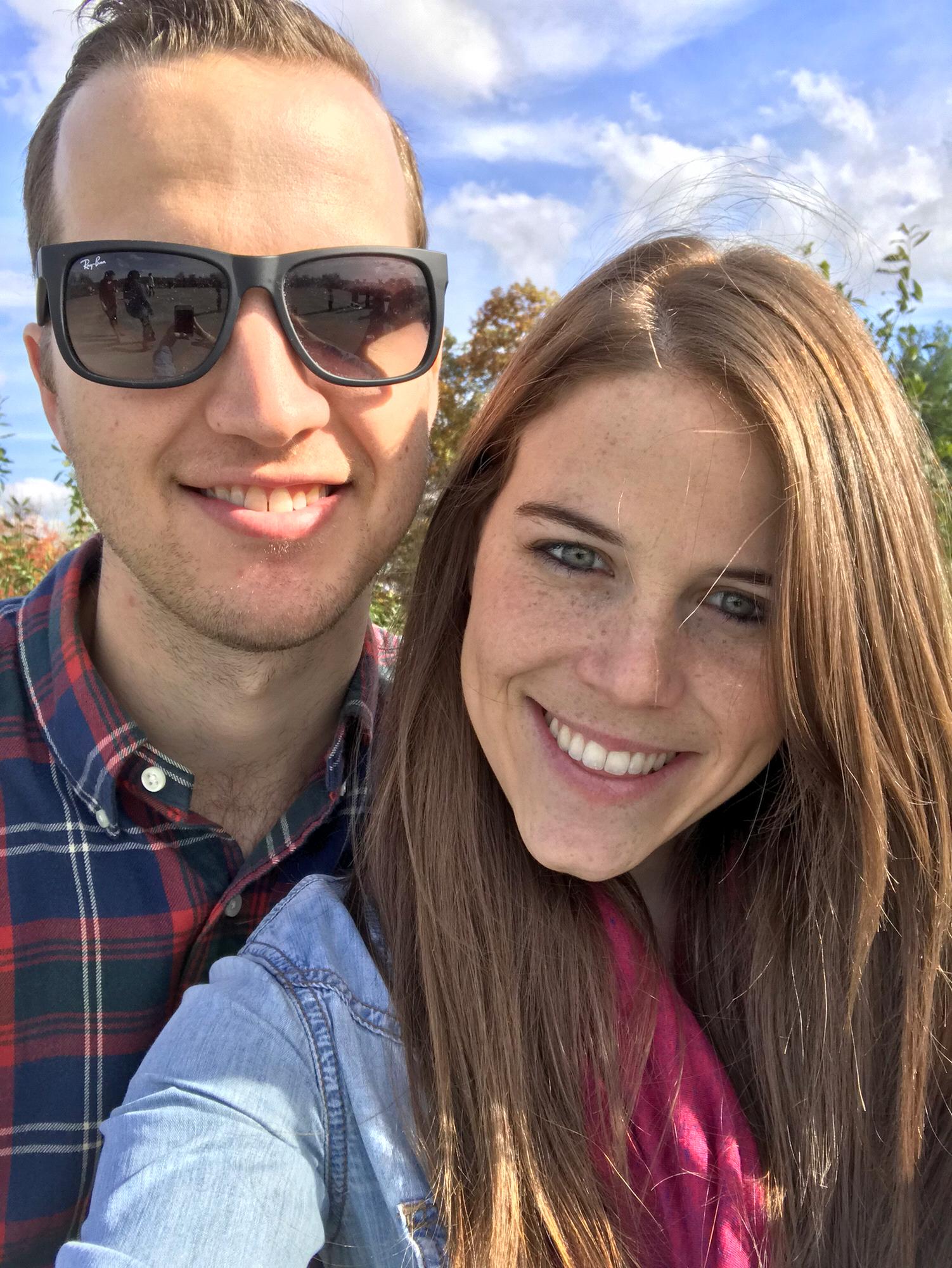 You can’t tell but we were apple picking.