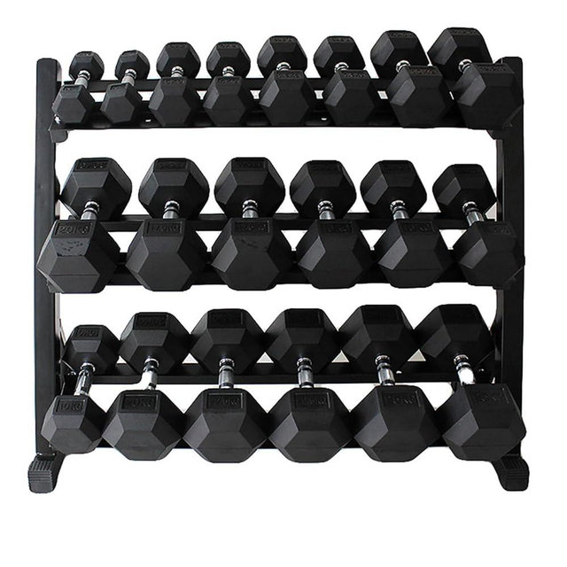 BBRUN 350-550 lbs Rubber Hex Dumbbells with Rack Free Weight for Home Gym, Durable Rubber Dumbbell with Storage,Coated Cast Iron Weight Strength Training Dumb bell Exercise Fitness Equipment