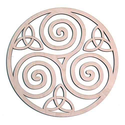 Triskelion Celtic Knot, Triskele Knot Wooden Wall Art 12", Celtic Art, I Irish Symbols,Celtic Triple Spiral, Celtic Decor, Irish Wall Art, Triple Helix Spiral, Fourth Level Mfg. Designs