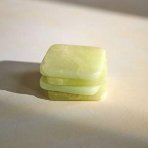 Dyed Alabaster Square Coasters, Set of 4