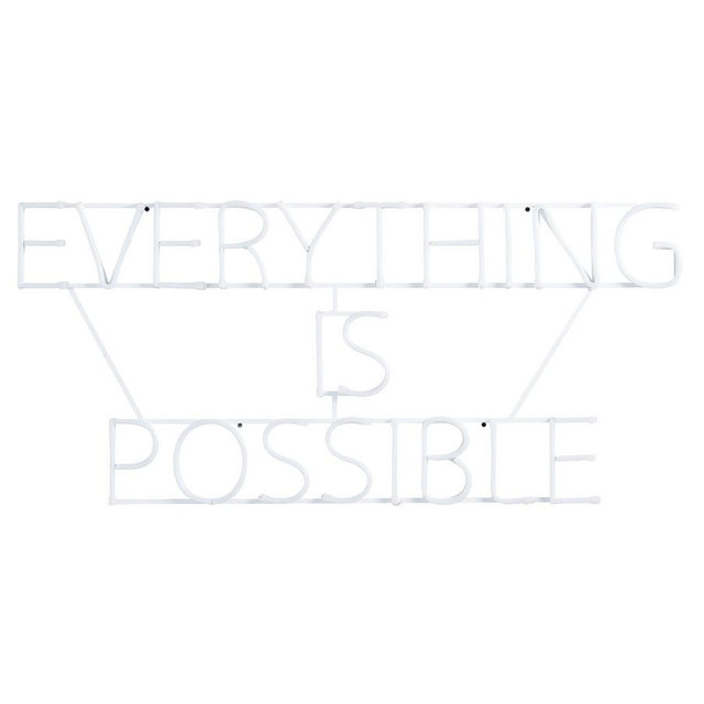 Everything Is Possible Light Up Sign, White