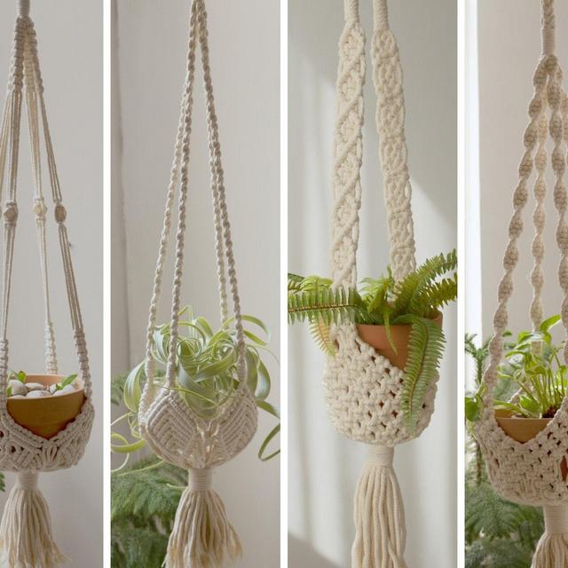 Macrame plant hanger, Indoor garden decor,...