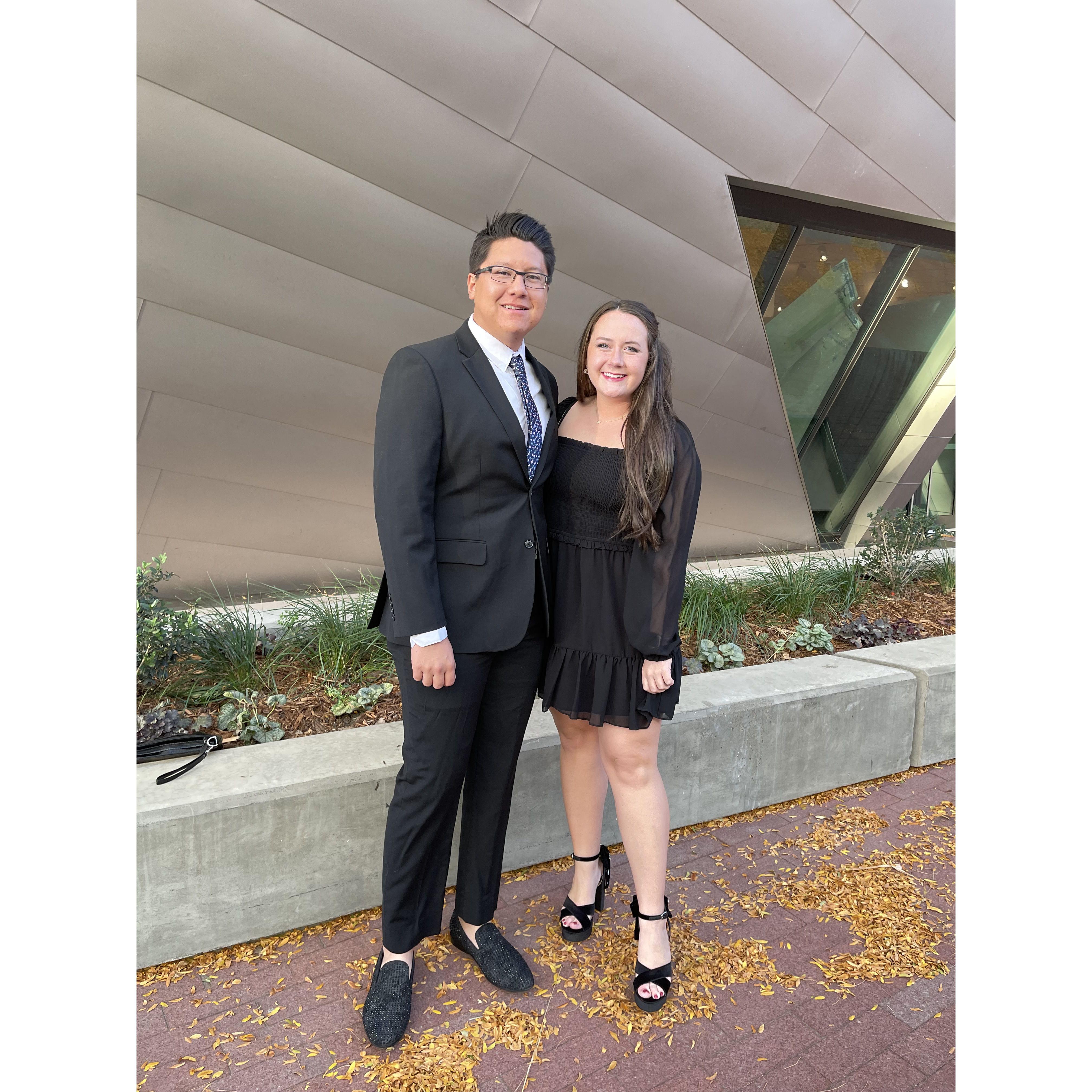 Our first fancy event together at the Denver Art Museum VIP re-opening!