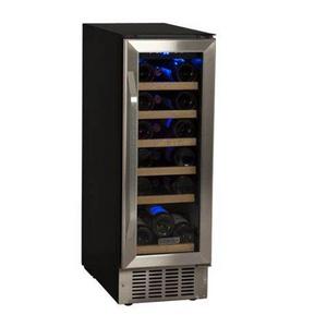 EdgeStar 18 Bottle Built-In Wine Cooler - Black/Stainless Steel