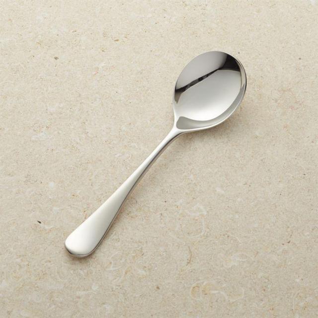 Crate and Barrel Caesna Mirror Round Soup Spoon