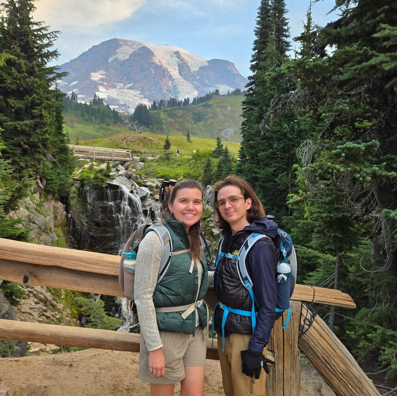 Before hiking the Skyline Loop trail at Mount Rainer, one of our favorite National Parks we've visited together!