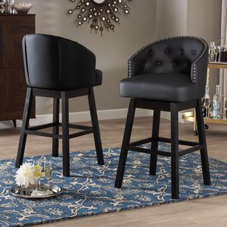 Avril Modern & Contemporary Swivel Barstool, Set of 2