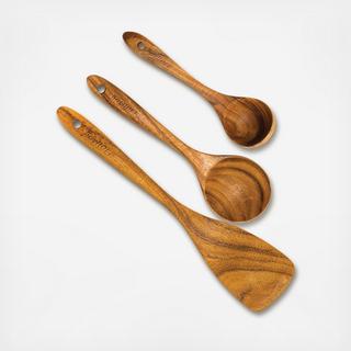 Bamboo Wooden Utensil Set, 3 piece