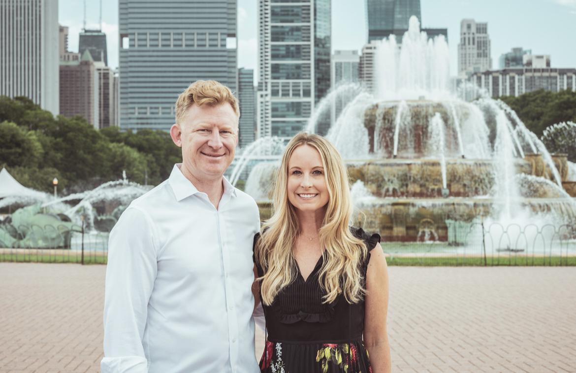 Engagement photos in Chicago.