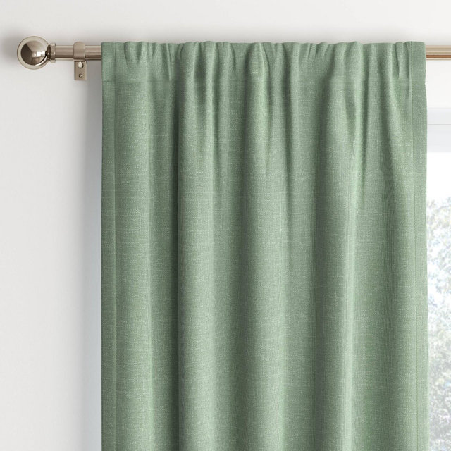 42"x84" Room Darkening Heathered Thermal Window Curtain Panel Green - Room Essentials™