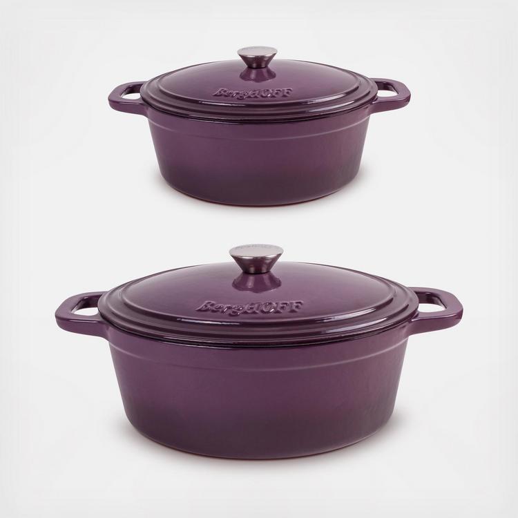 BergHOFF Neo 7qt Cast Iron Round Covered Dutch Oven - Grey