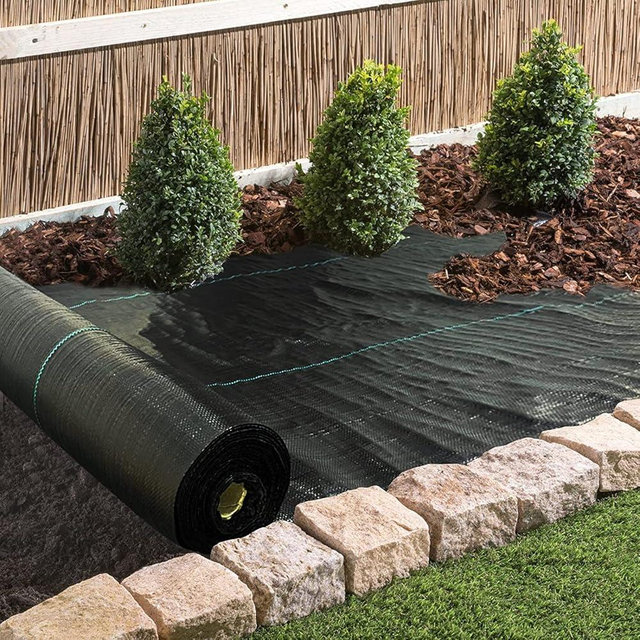 LGJIAOJIAO 4ftx100ft Weed Barrier Landscape Fabric Heavy Duty，Weed Block Gardening Ground Cover Mat, Weed Control Garden Cloth ，Woven Geotextile Fabric for Underlayment，Commercial Driveway Fabric