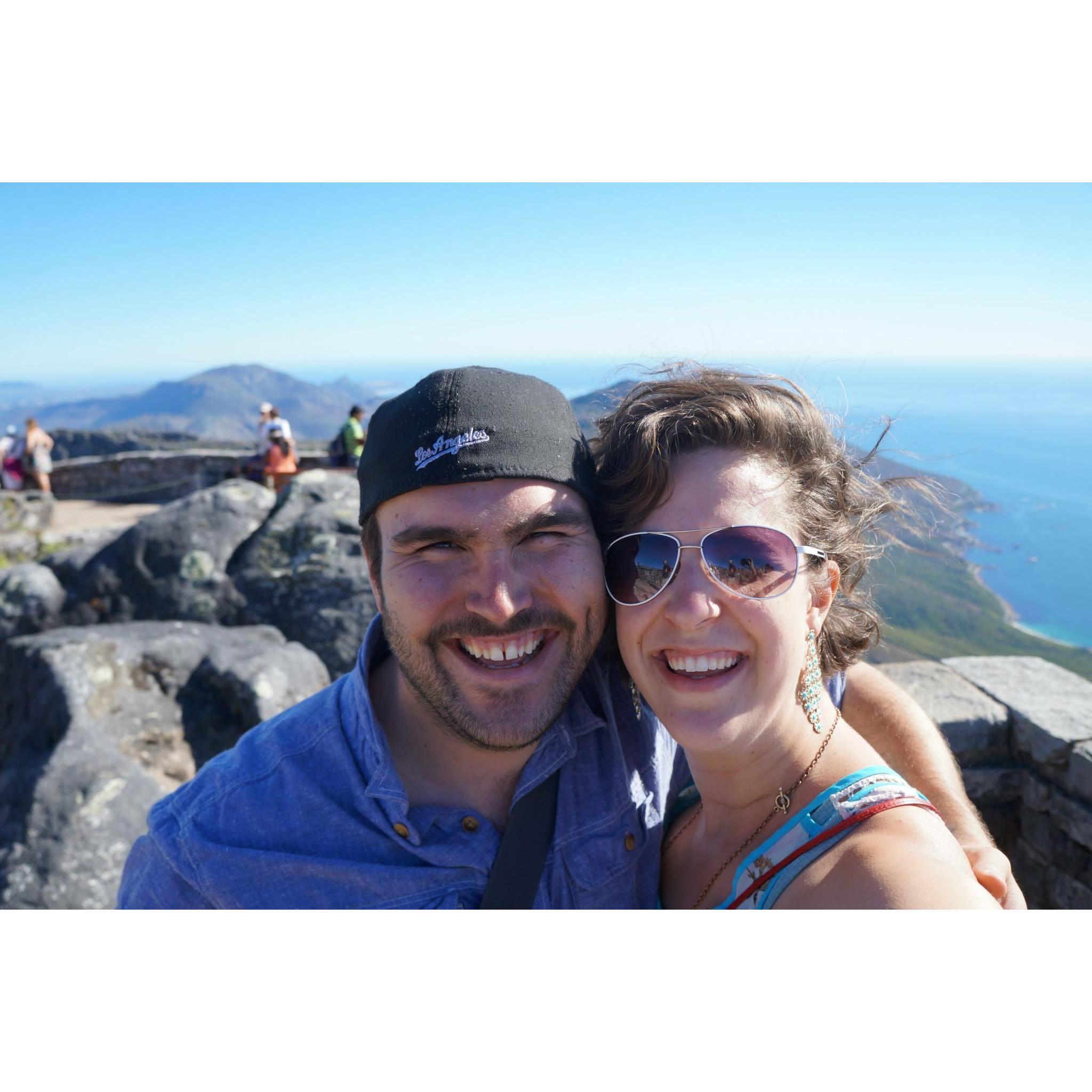 On top of Table Mountain. Visiting South Africa during for dear fried Zarni's wedding in 2015.