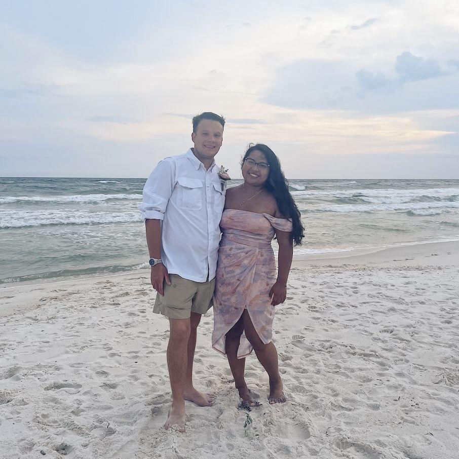 We joined our brother in law at his wedding on the beach