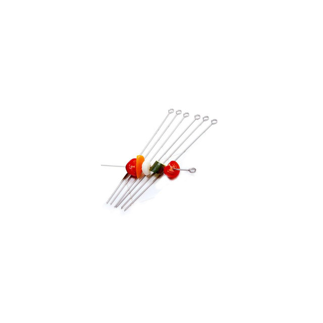Norpro Stainless Steel 14-Inch Barbeque Skewers, Set of 6