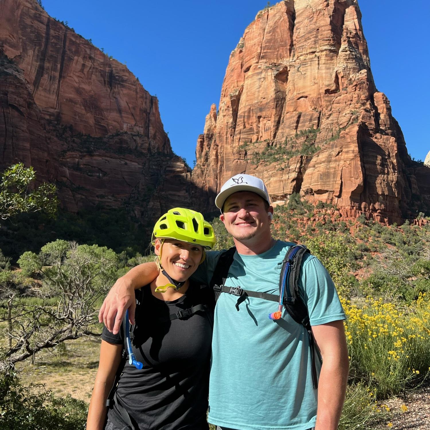 Biking through Zion, Utah was a core memory with their friends.
