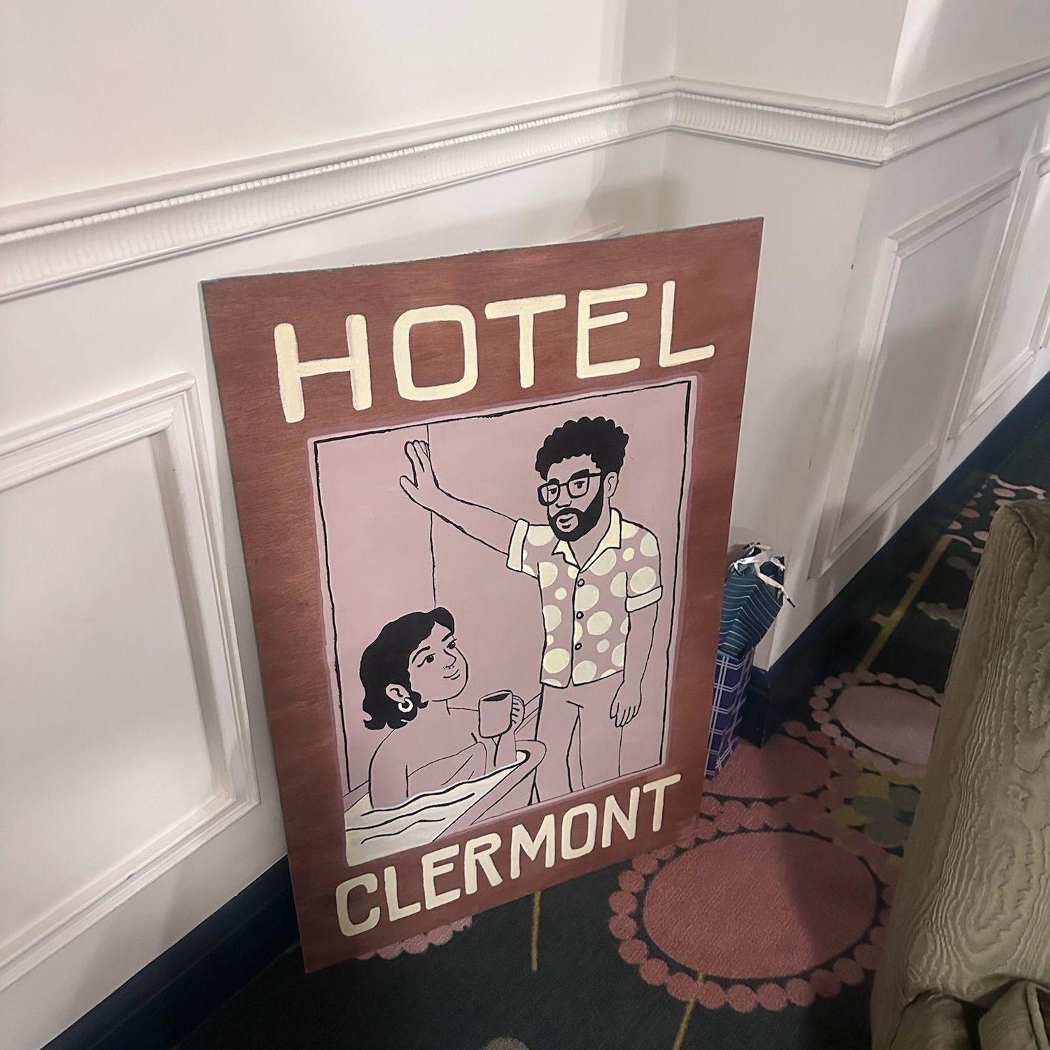 Billy made this commemorative piece of art for the proposal!