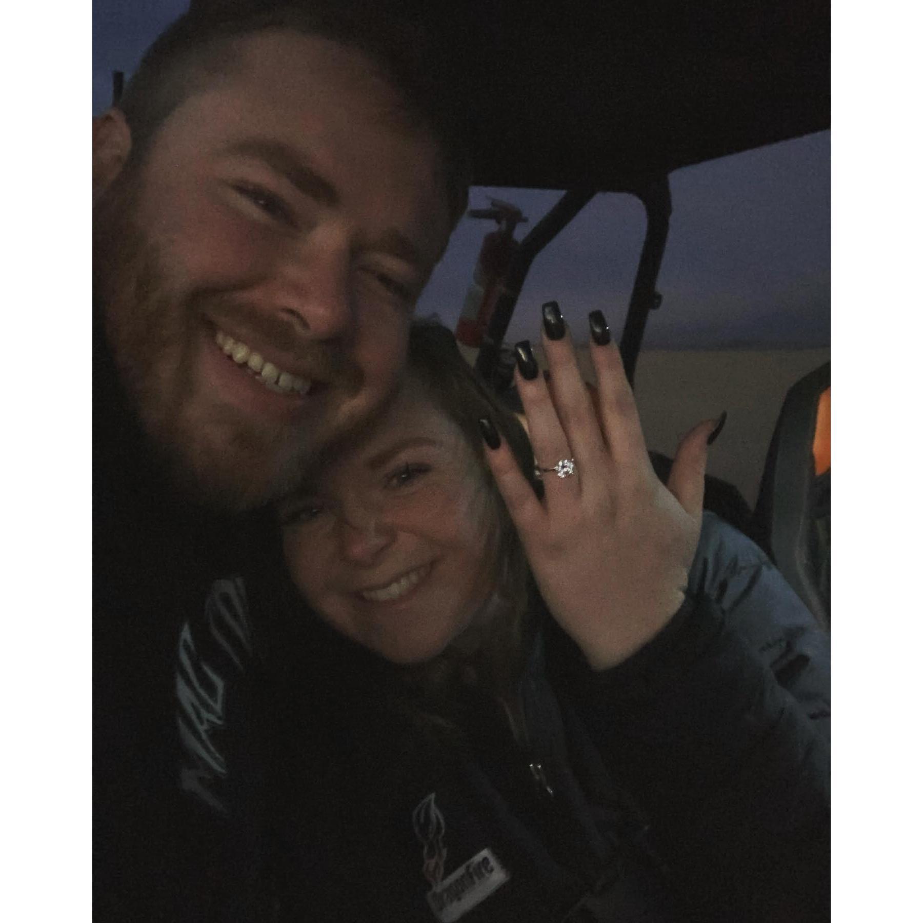 Moments after the engagement!