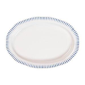 Sitio Stripe 17" Serving Platter - Delft Blue