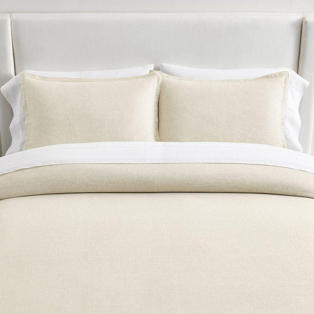 Belgian Flax Linen Galen Duvet Cover, Flax, King/Cal. King