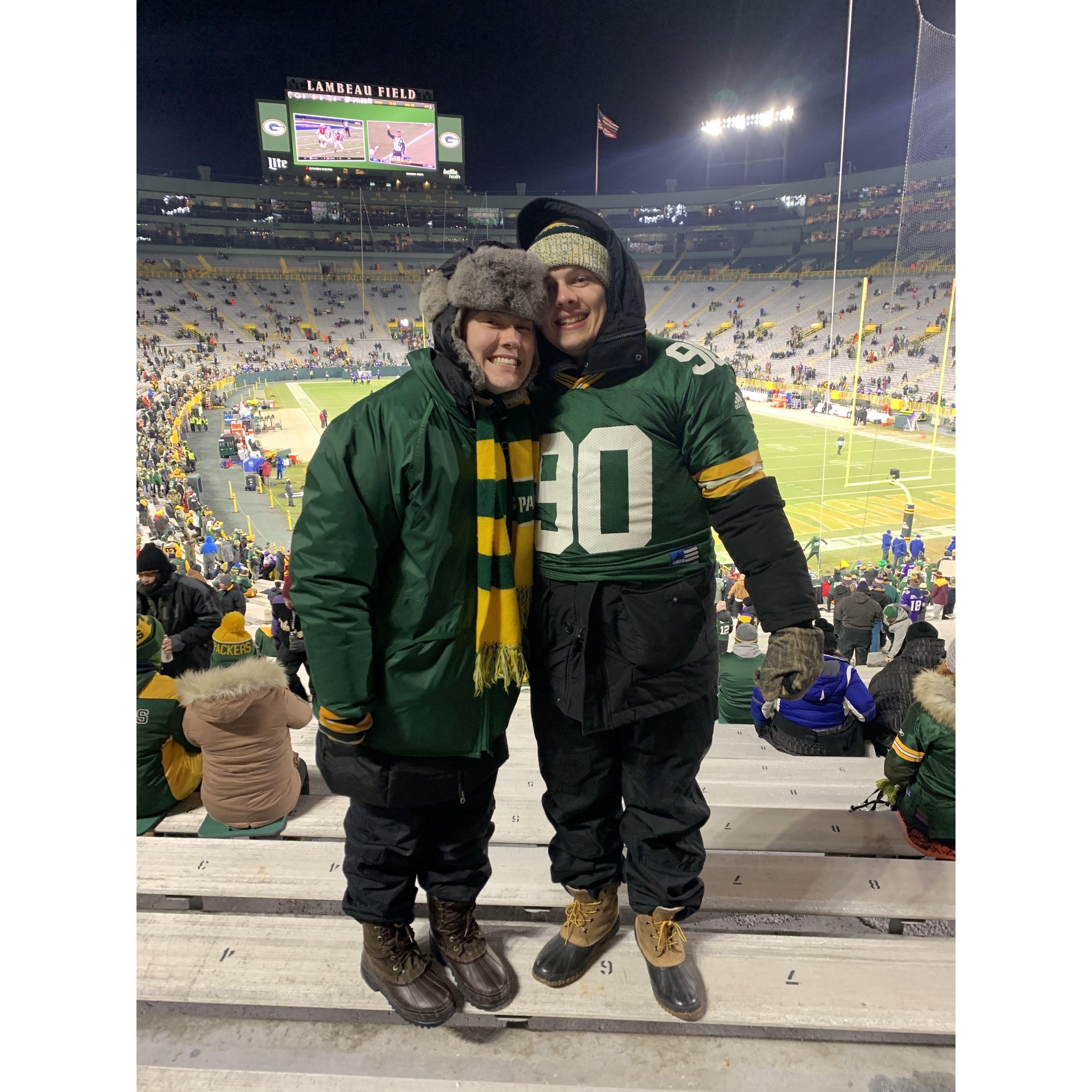 First Packers Game, go pack go!