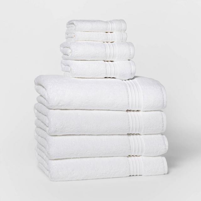 8pc Bath Towel Set White - Threshold Signature™