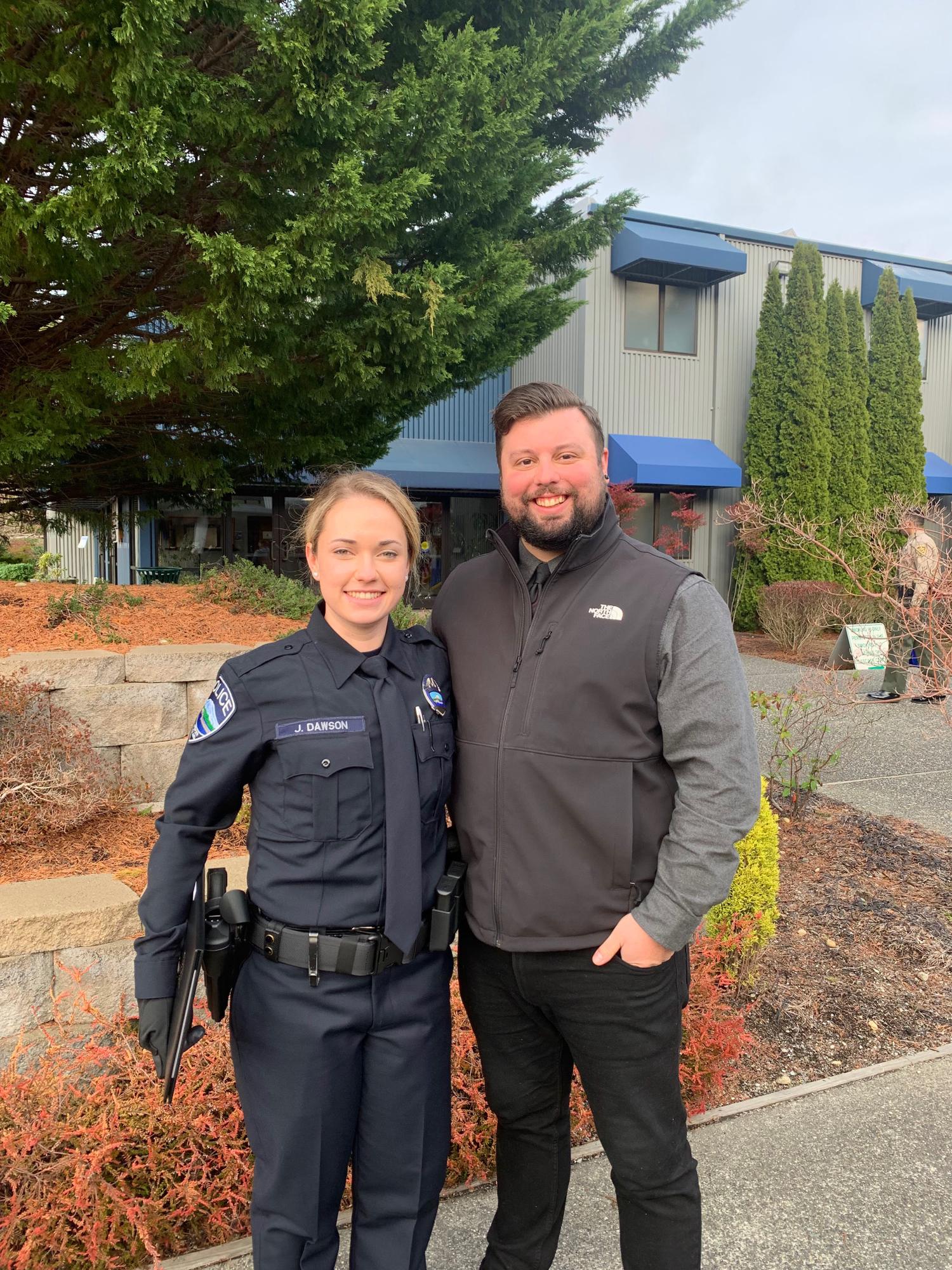 Jacque’s police academy graduation Dec 2021