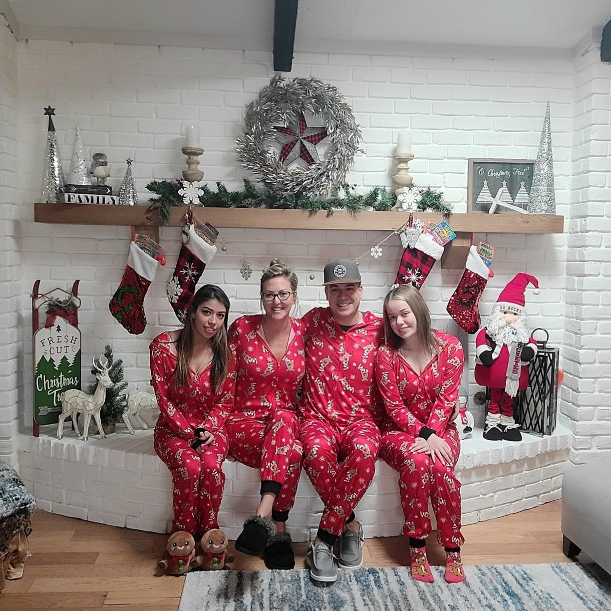 Will's beautiful daughters and us at Christmas