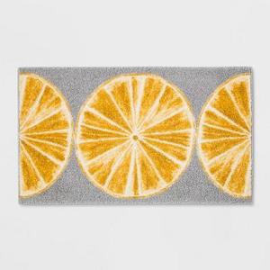 Gray Lemon Slices Kitchen Rug - Threshold™