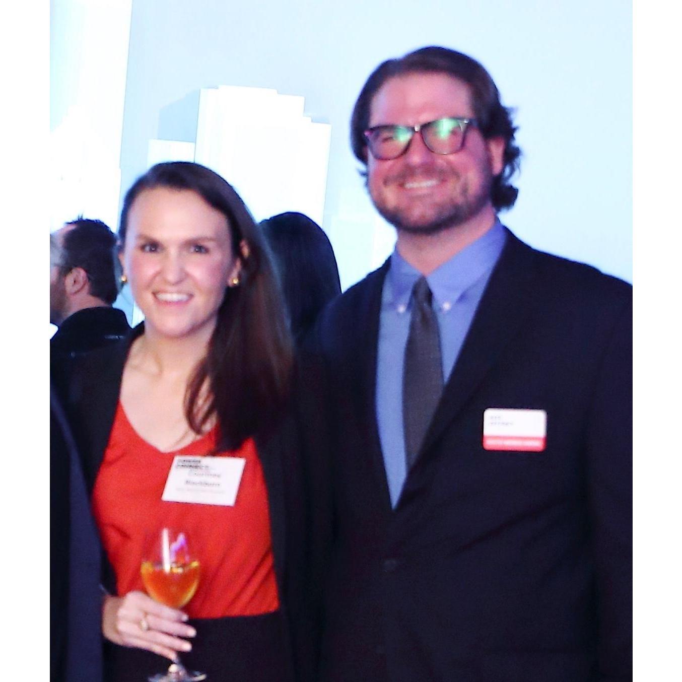Our first photo together, 2.25.20 at Jeff’s work event, a month after we met