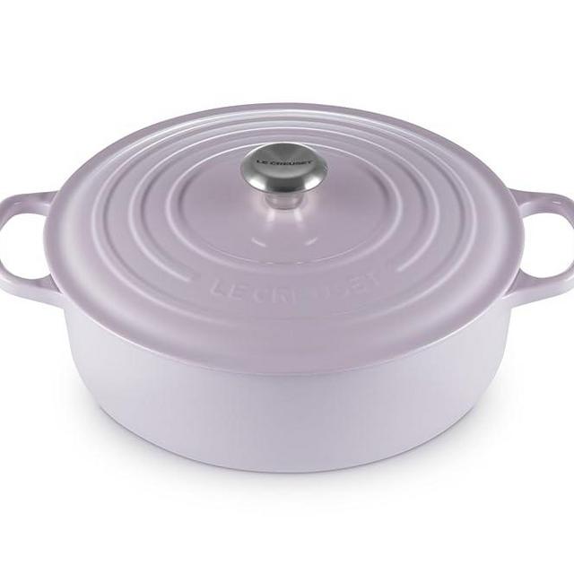 Le Creuset Enameled Cast Iron Signature Round Wide Dutch Oven, 6.75 qt., Shallot