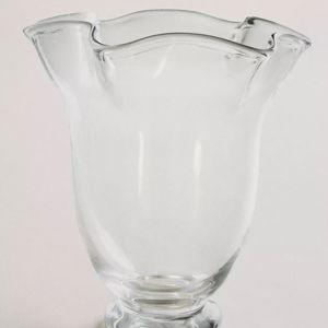 WAVY TRANSPARENT GLASS VASE