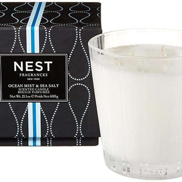 NEST Fragrances 3-Wick Candle- Ocean Mist & Sea Salt , 21.2 oz