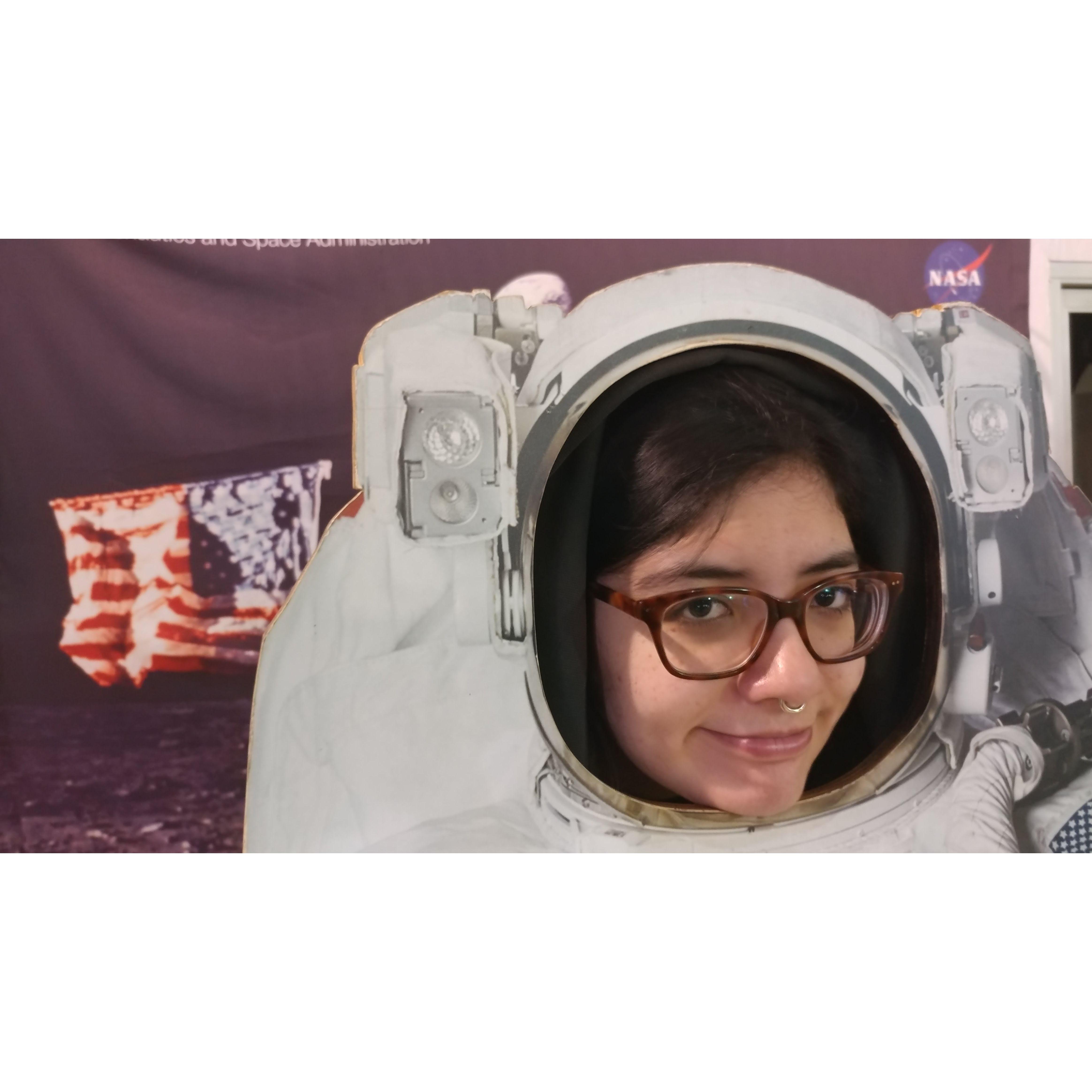 Our resident space cadet Joanna.