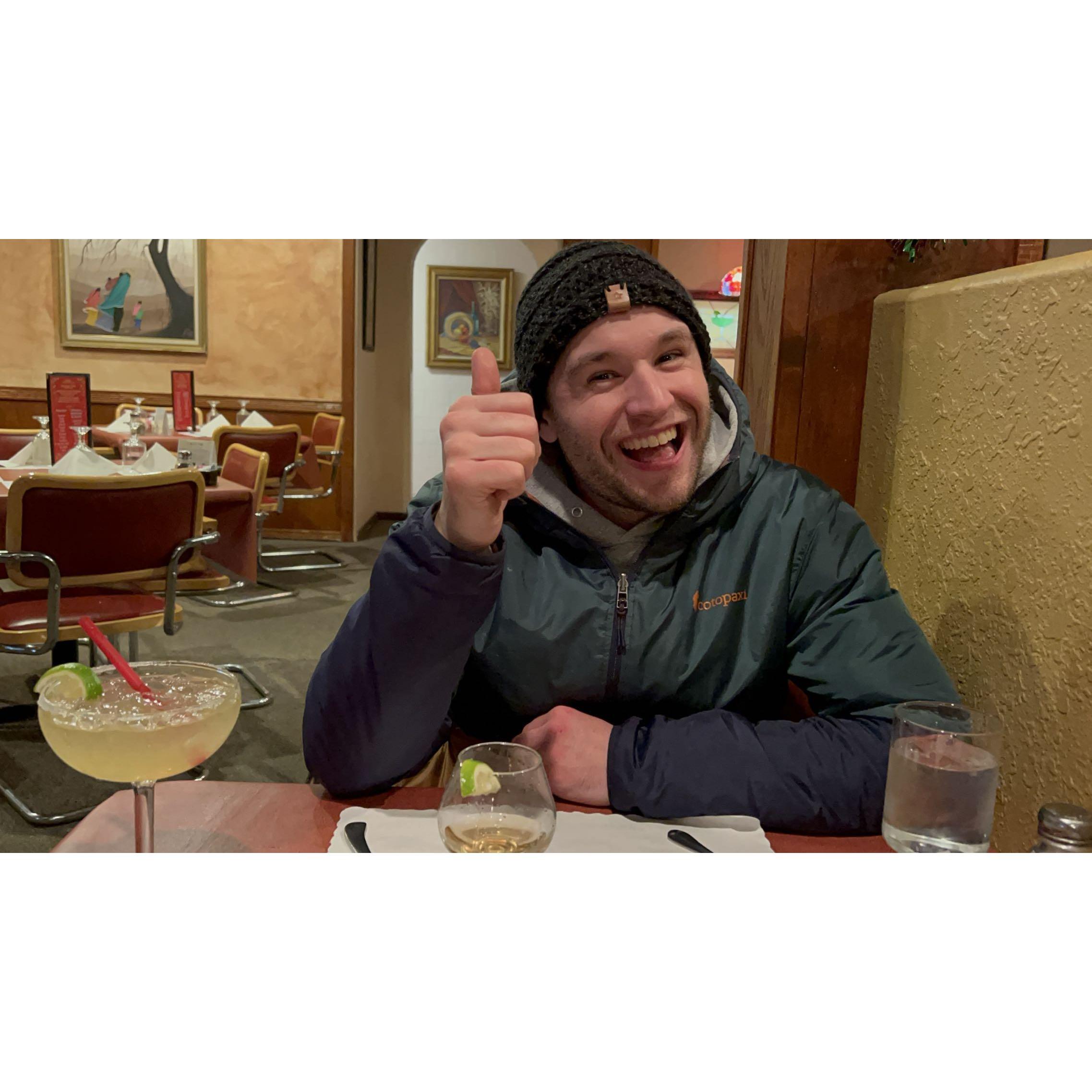 We'd often walk from our old house in Anchorage to the neighboring Mexican restaurant for margs