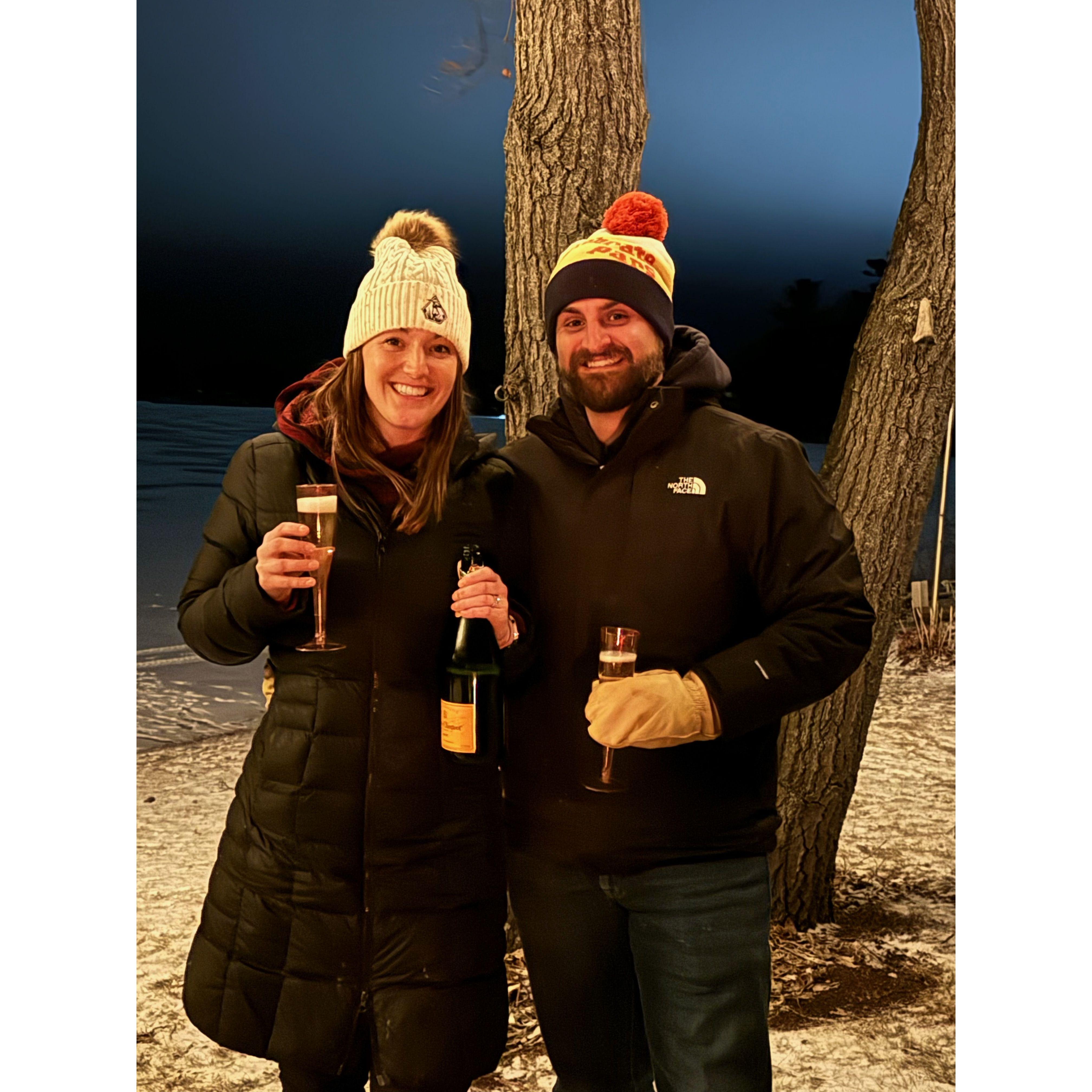 Celebrating our engagement NYE 2024