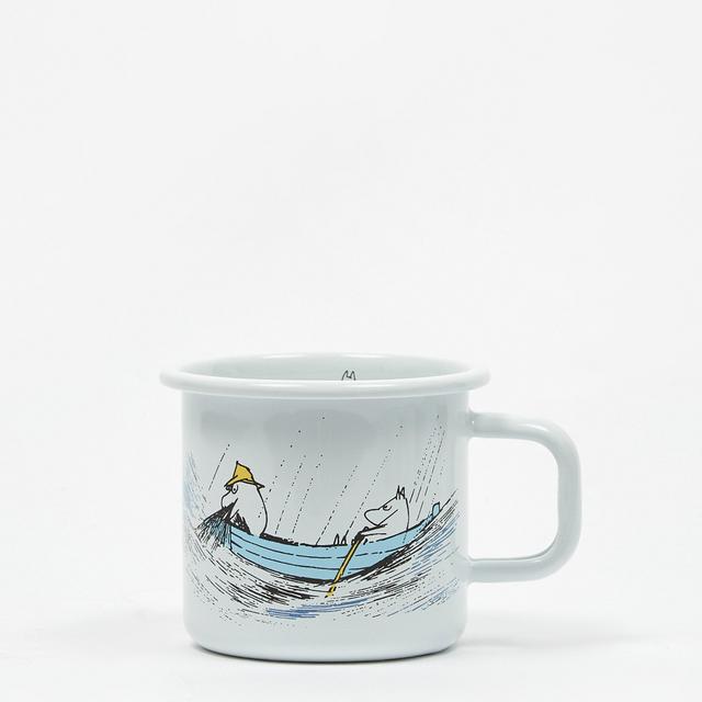 Muurla Moomin Enamel Mug Gone Fishing Multi