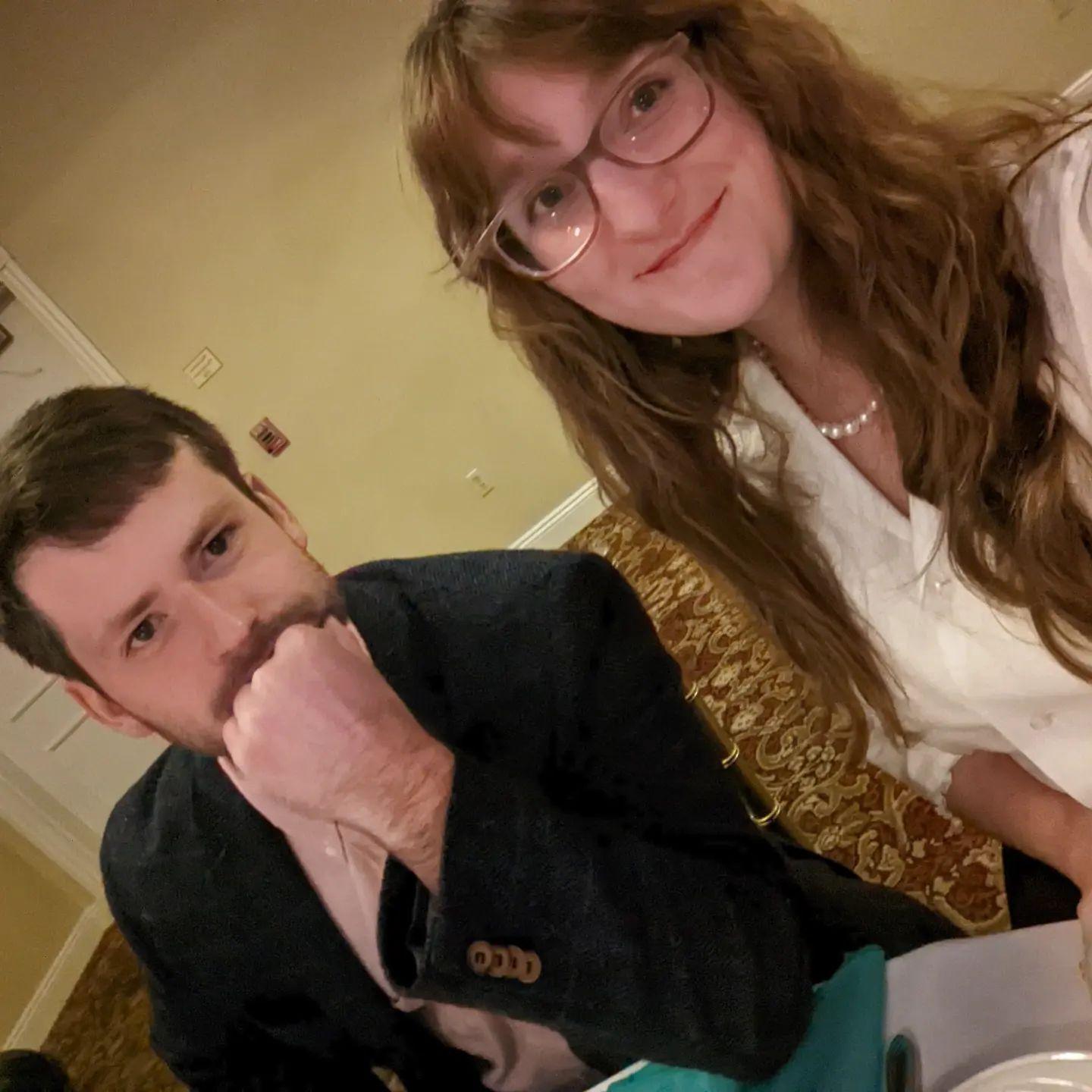 At Alex and Greg's wedding October 2023