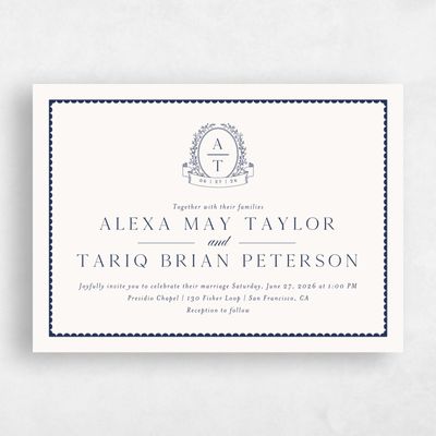 Beige Wedding Invitation - Hetherton Landscape