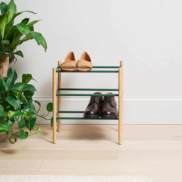 Yamazaki Home, Modern Expandable 3-Tier Shoe Rack | Zola