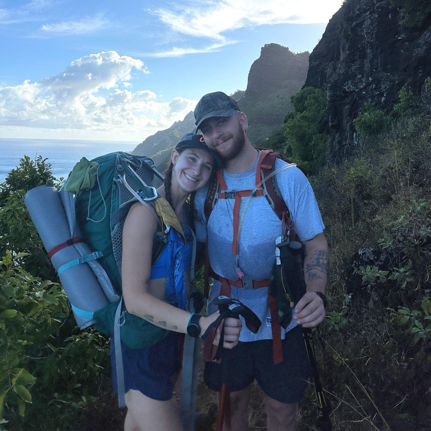 Half way mark hiking out of Kalalau (yes that is sweat).