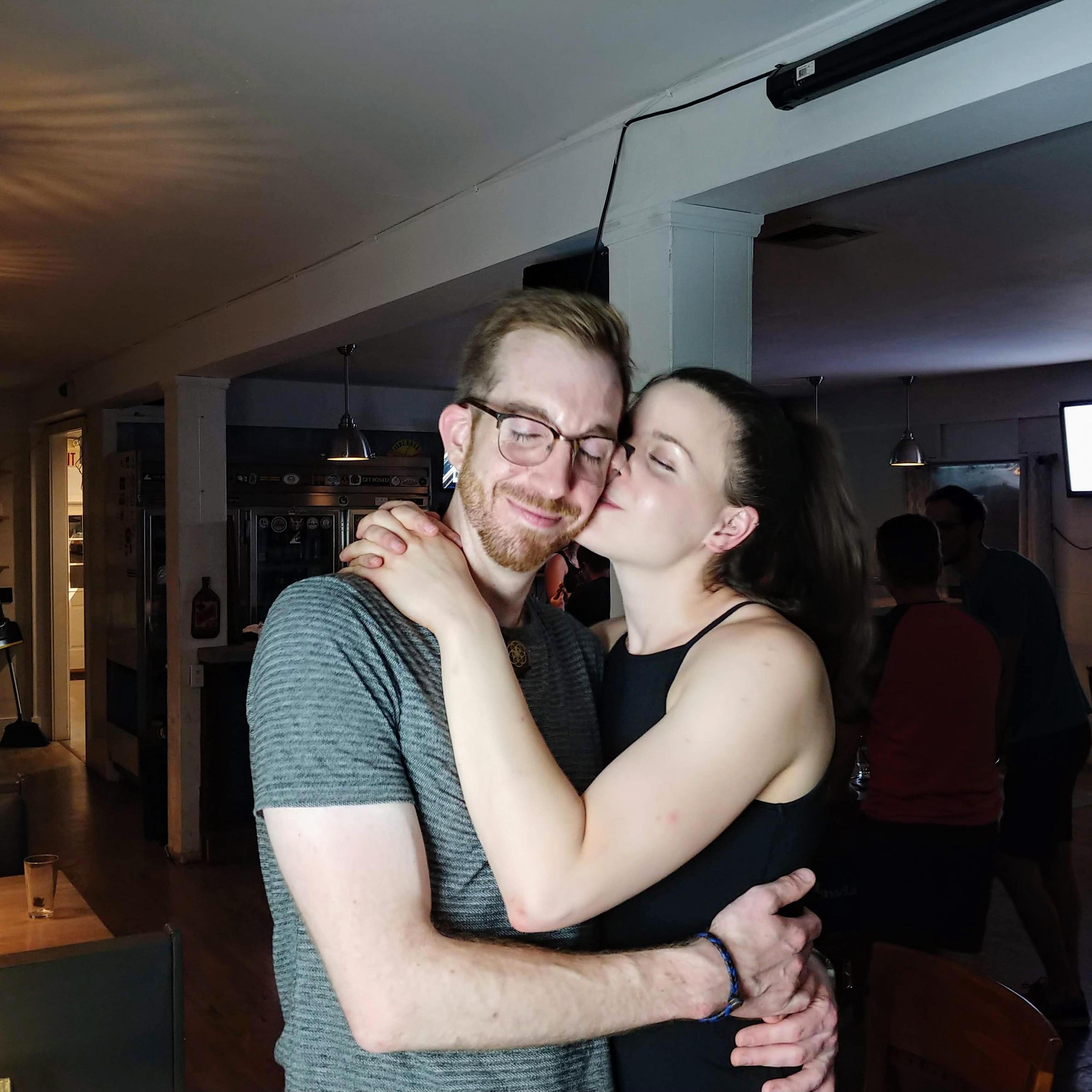 One of the first photos taken of us after we started dating
