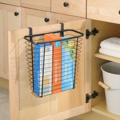 iDesign® Axis Over the Cabinet Waste/Storage Basket in Bronze