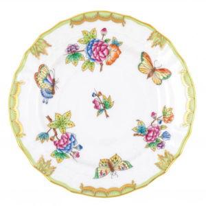 Queen Victoria Green Bread and Butter Plate