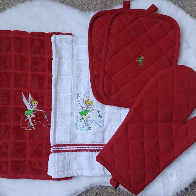 Tinkerbell, Disney Embroidered Kitchen Towel Set (5 pieces) Gift idea