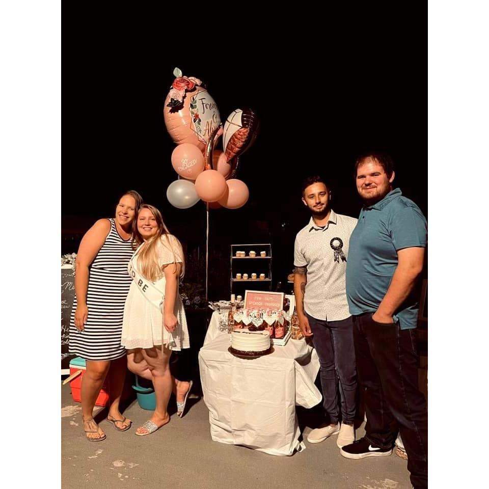 Us with Meg, Danny, and Their little baby Emilia! due November 2021