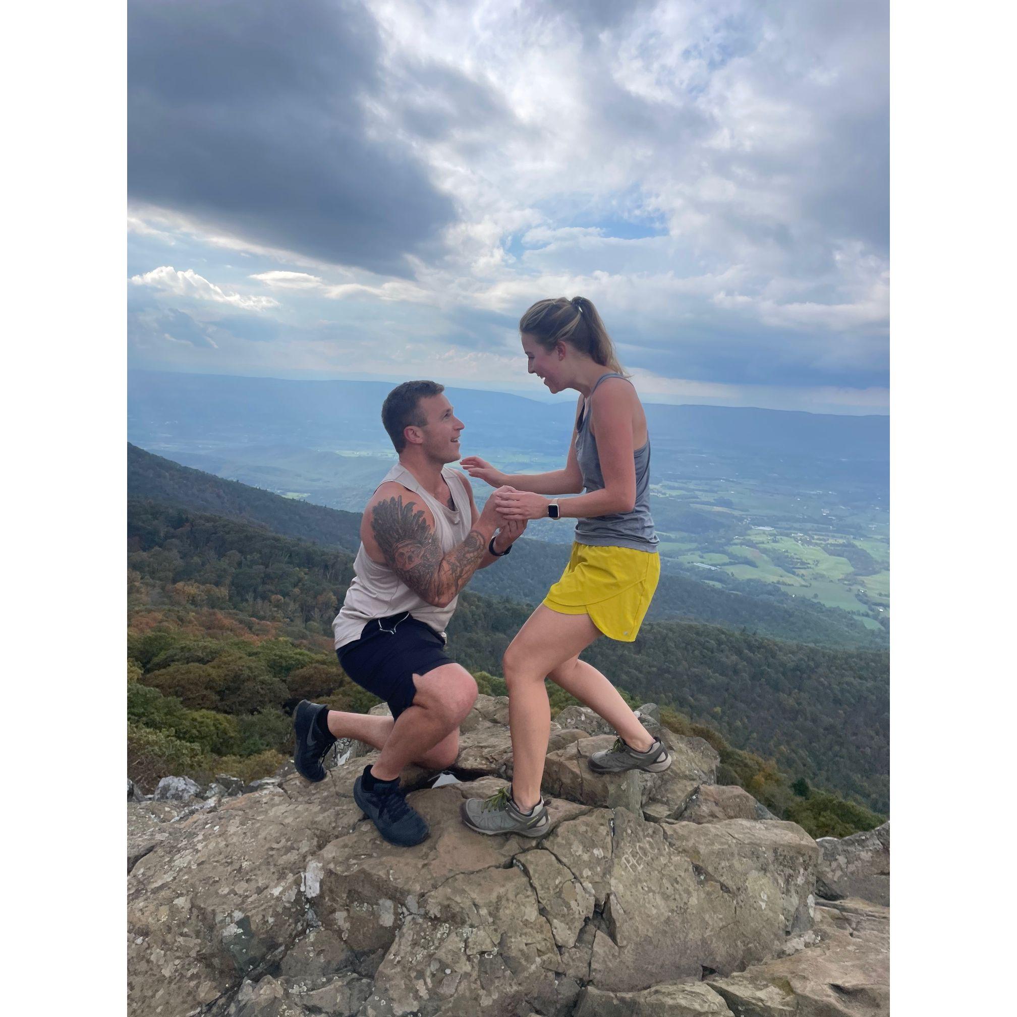 The moment we got engaged!