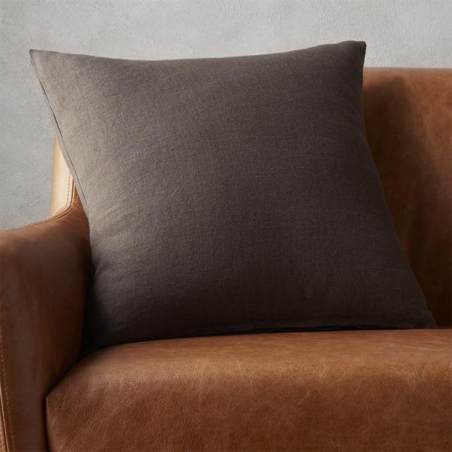 20" linon dark grey pillow