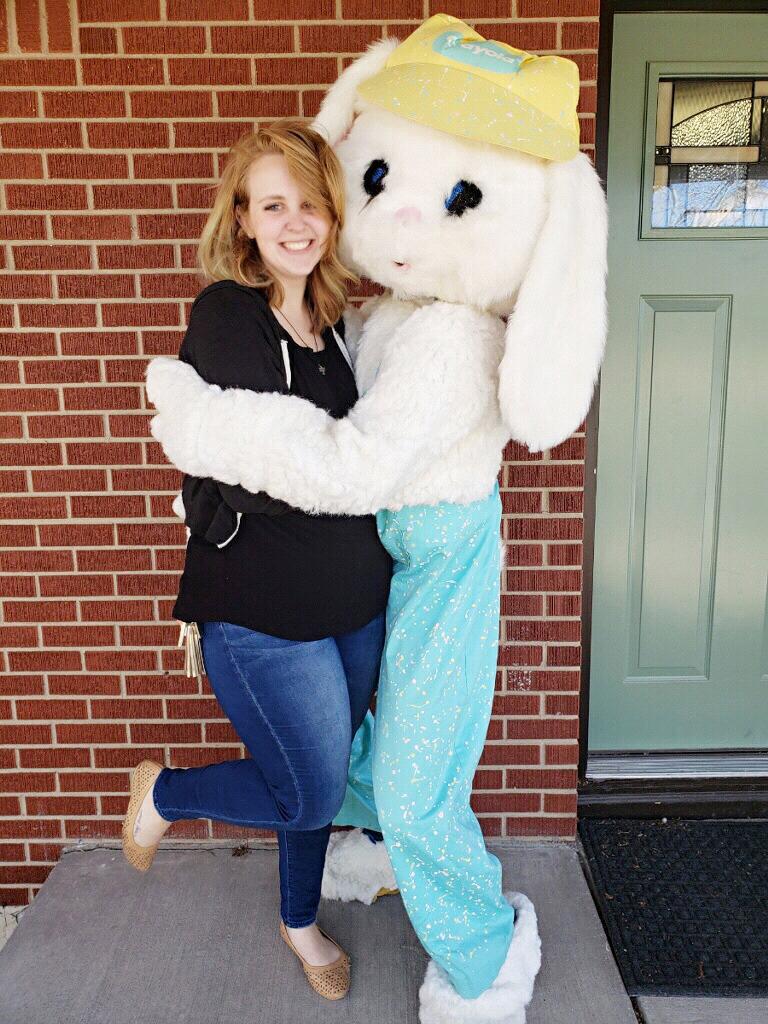 Nathan surprised me and the kids at the center the Friday before Easter by dressing up like the Easter Bunny! Cutest bunny ever ❤️