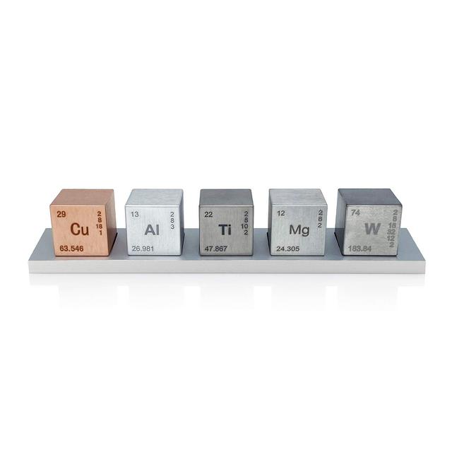 MIDWEST TUNGSTEN SERVICE Element 1 inch Cube Set (Tungsten/Copper/Titanium/Aluminum/Magnesium)